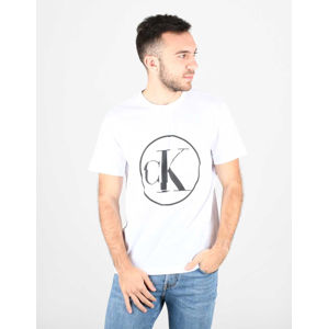 Calvin Klein pánské bílé tričko Round - XL (YAF)